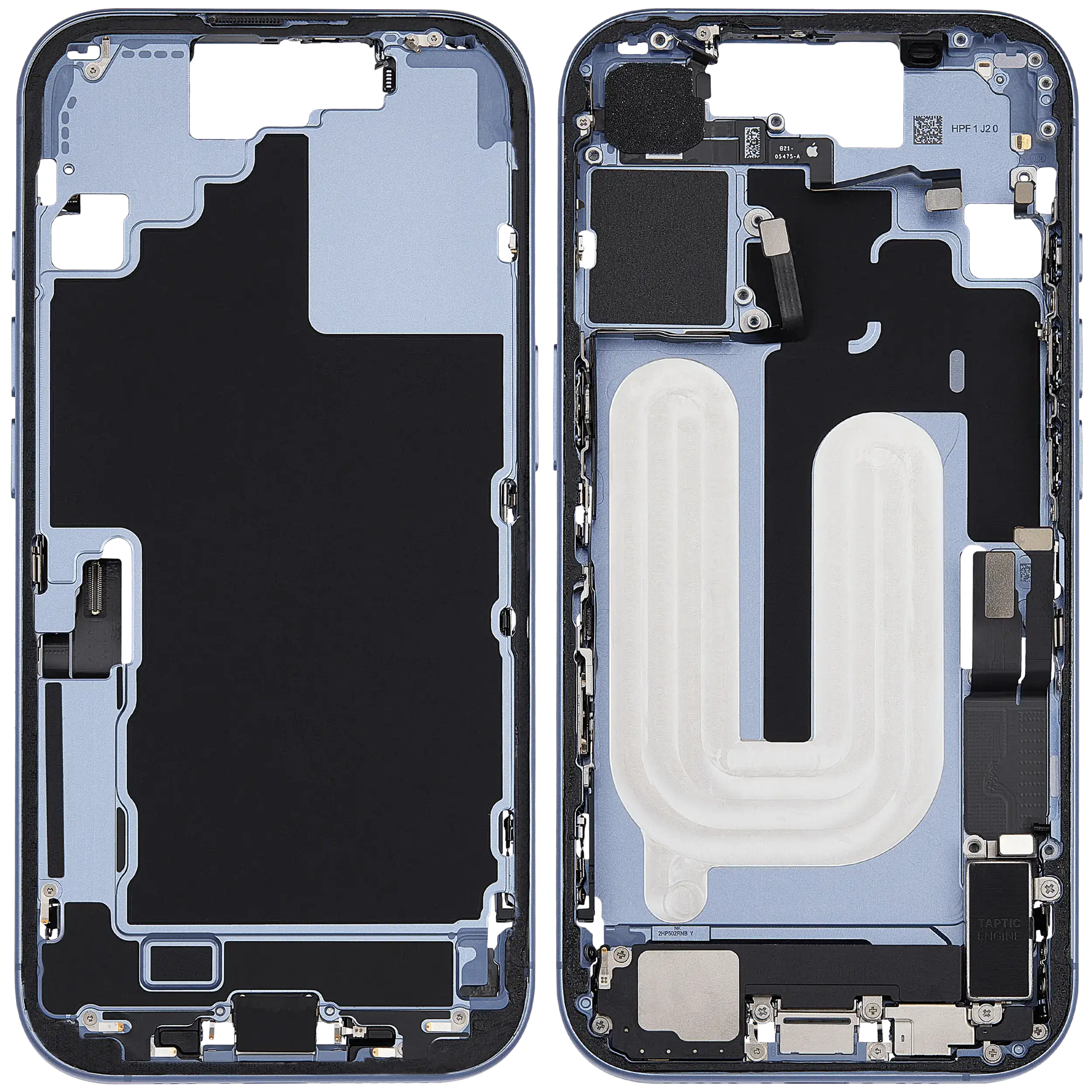 Original Apple-Ausbau B gebraucht – iPhone 17 EU / Rahmen Mist Blau