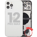 Backcover/Rahmen mit Ladebuchse Flex & Small Parts für iPhone 12 Pro Max (US-Version) (gebrauchter OEM-Ausbau, Qualität C) (Silber)