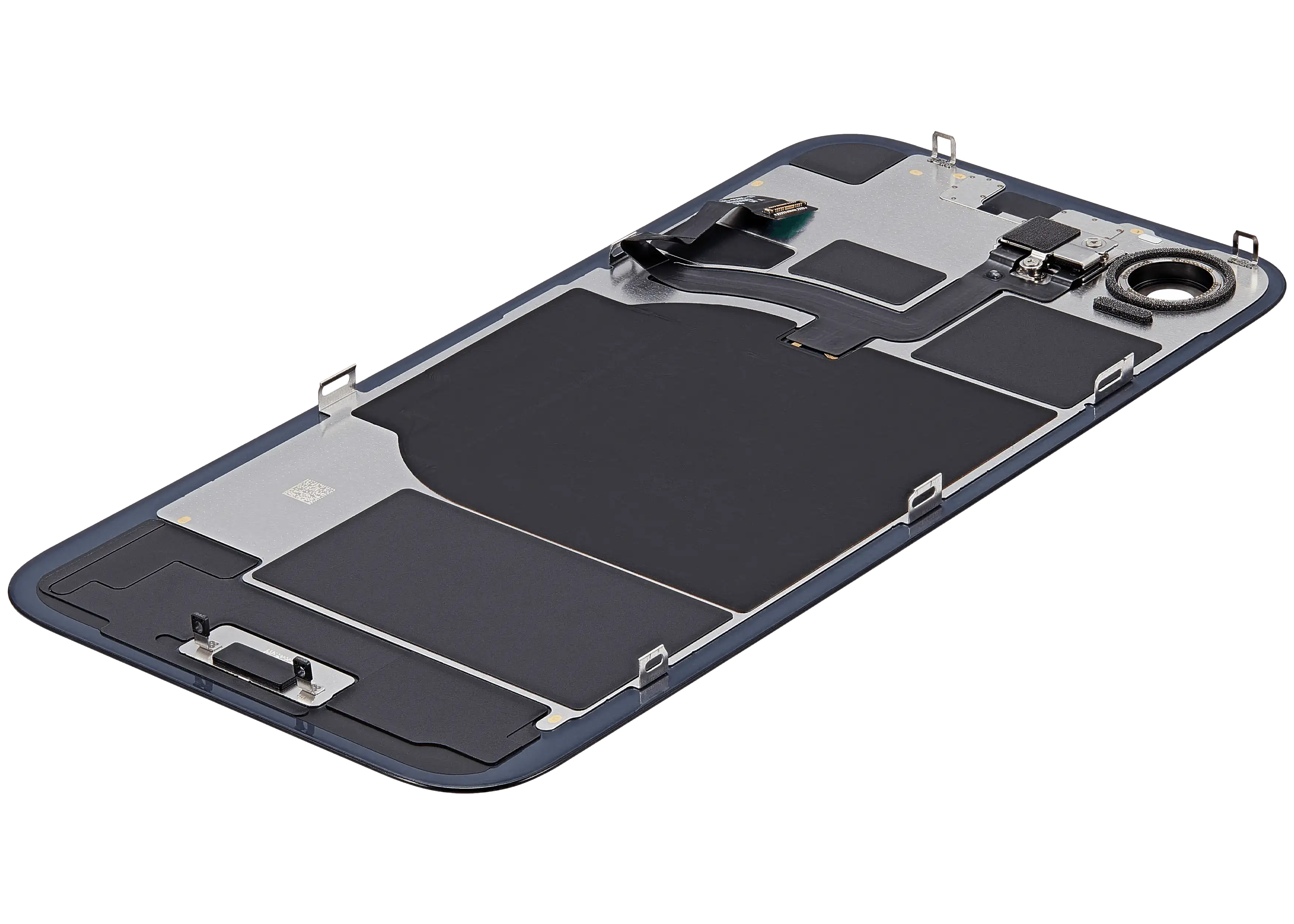 Backcover mit MagSafe Magnet & NFC & Blitz-Flexkabel für iPhone 16e (Aftermarket) (Schwarz)