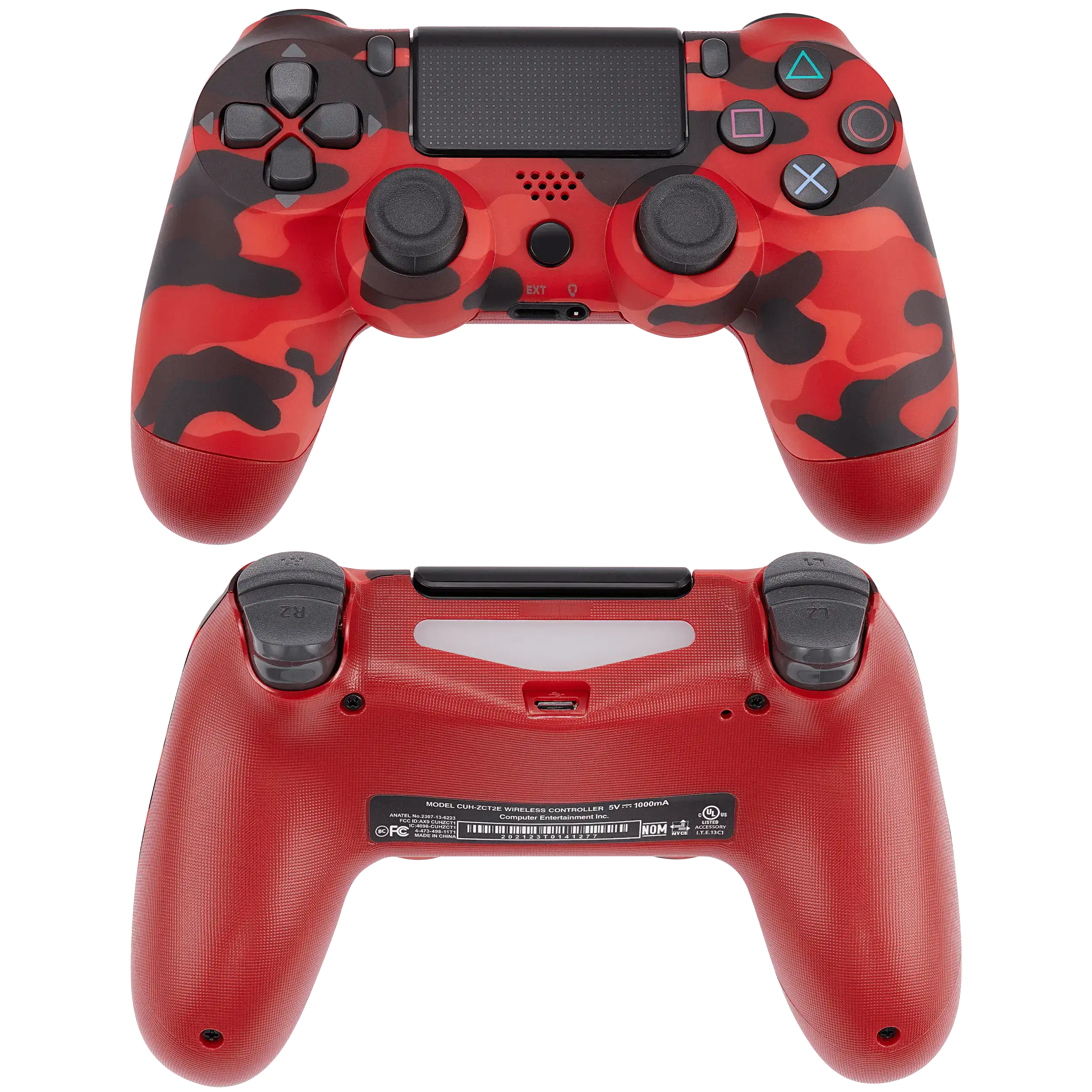 DoubleShock 4 Wired Controller für Playstation 4 (Red Camo)