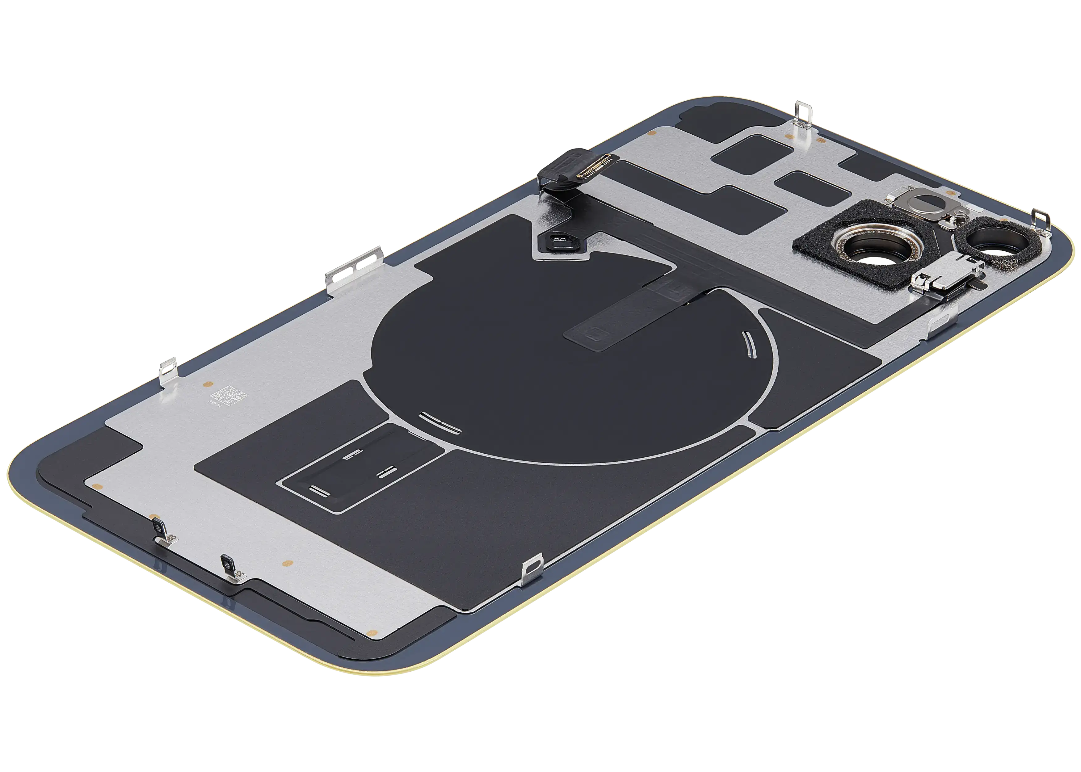 Backcover mit MagSafe Magnet & NFC & Blitz-Flexkabel für iPhone 14 Plus (gebrauchter OEM-Ausbau, Qualität A) (Gelb)