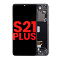 OLED-Display m. Rahmen f. Samsung Galaxy S21 Plus Aftermarket Plus Phantom Black