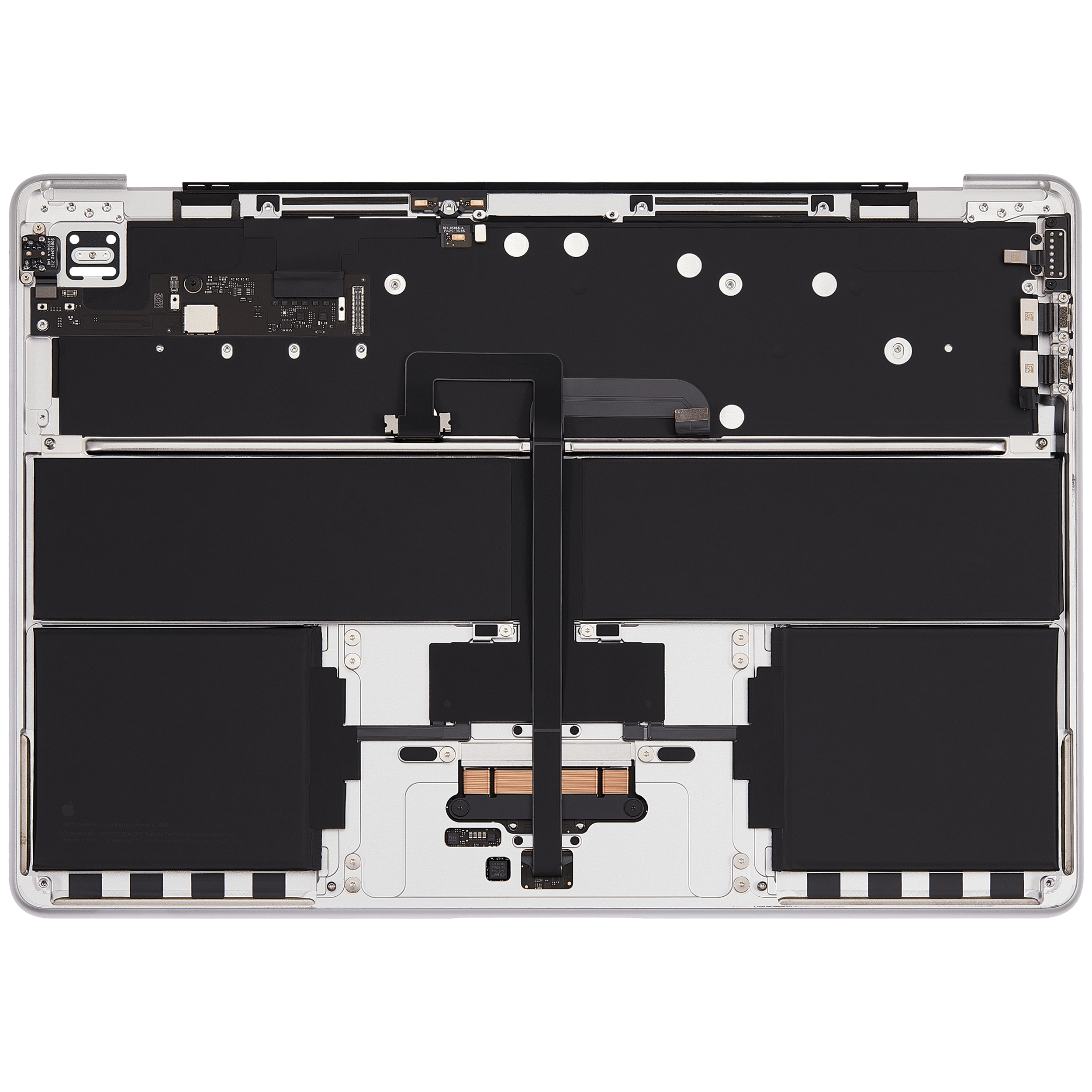 Topcase m. Akku u. Tastatur MacBook Air 13 A3240 US-Tastatur Silber Güte B