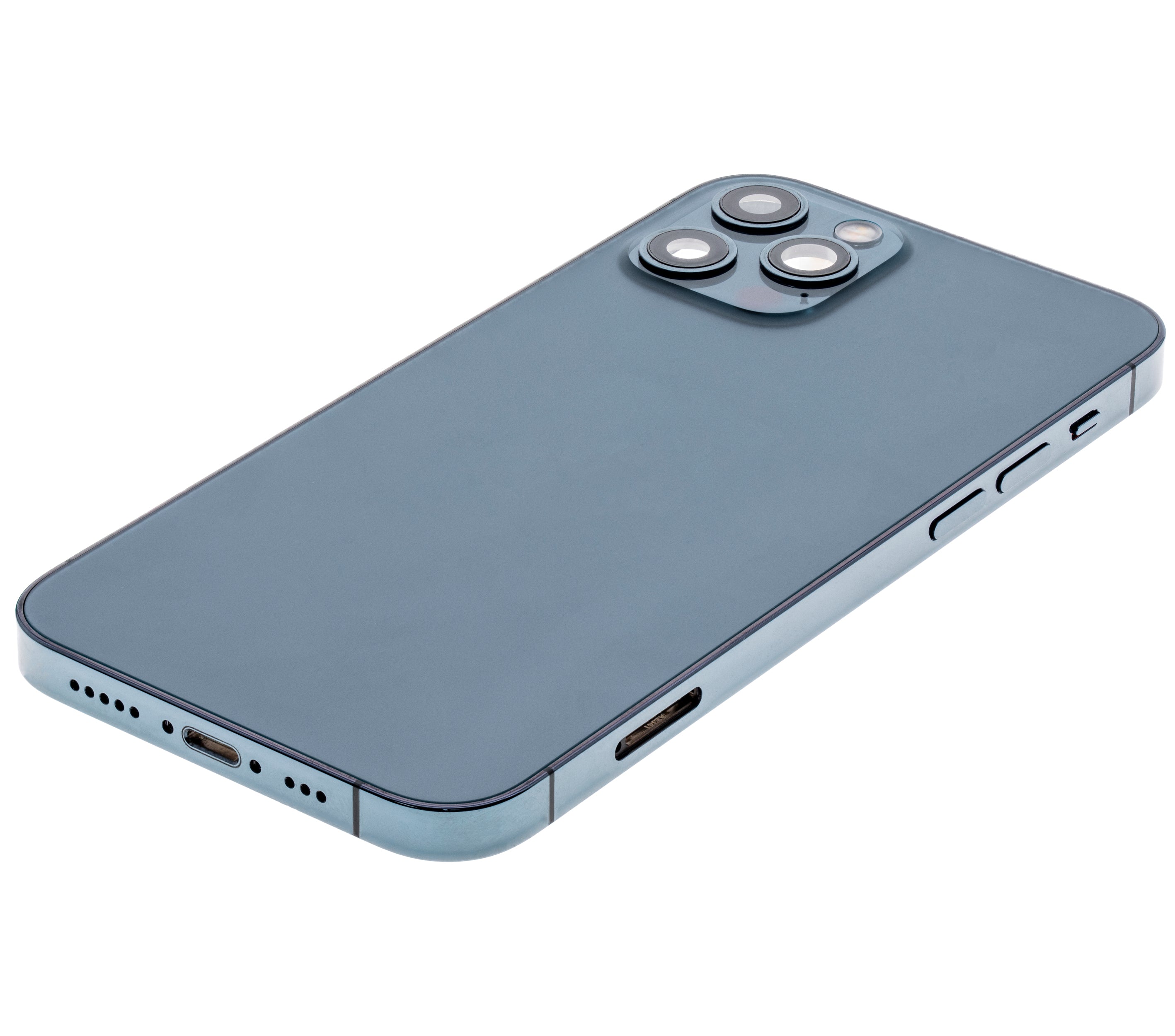 Backcover/Rahmen mit Small Parts für iPhone 12 Pro (EU / Global Version) (gebrauchter OEM-Ausbau, Qualität C) (Pacific Blau)