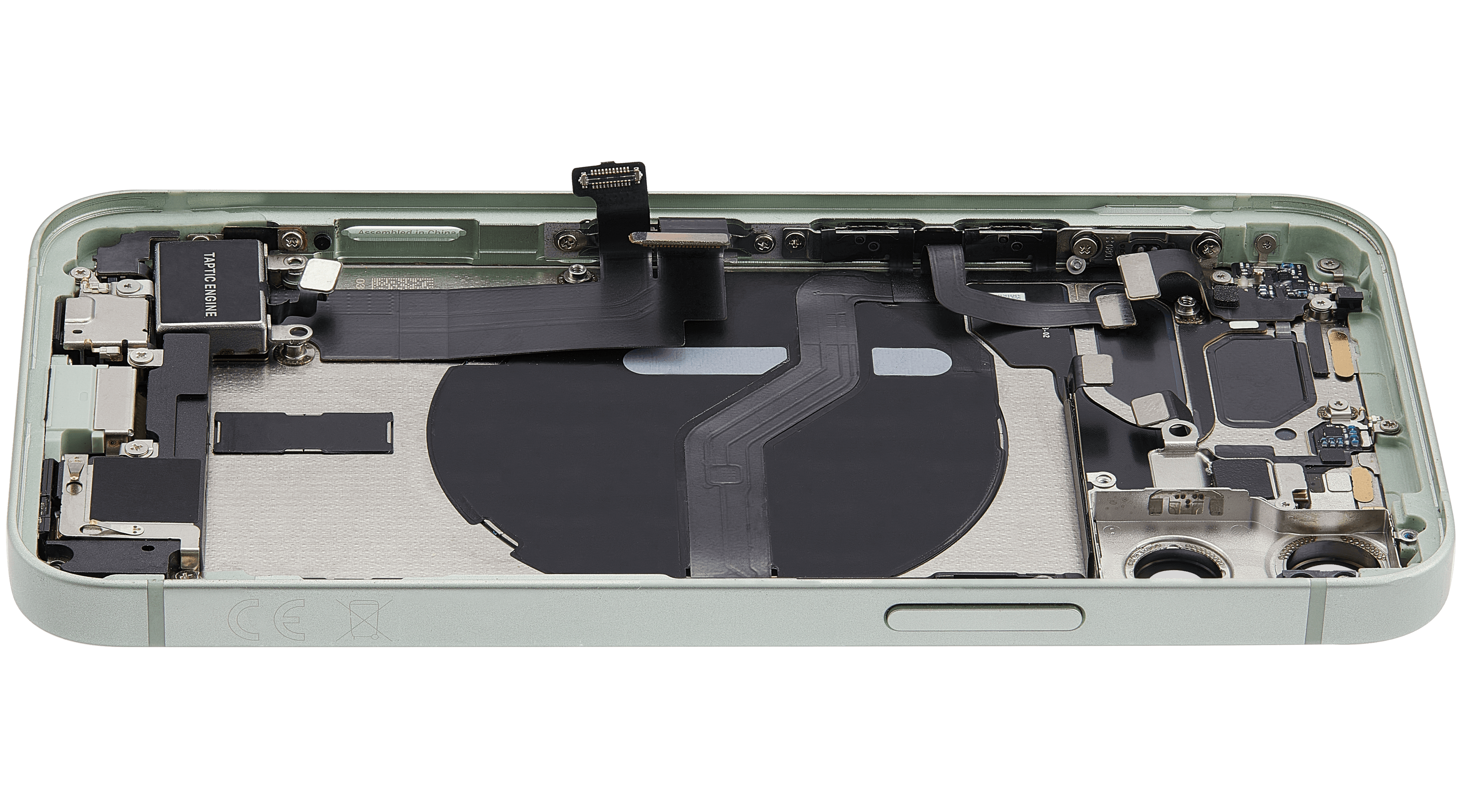 Backcover/Rahmen mit Ladebuchse Flex & Small Parts für iPhone 12 Mini (EU / Global Version) (gebrauchter OEM-Ausbau, Qualität A) (Grün)