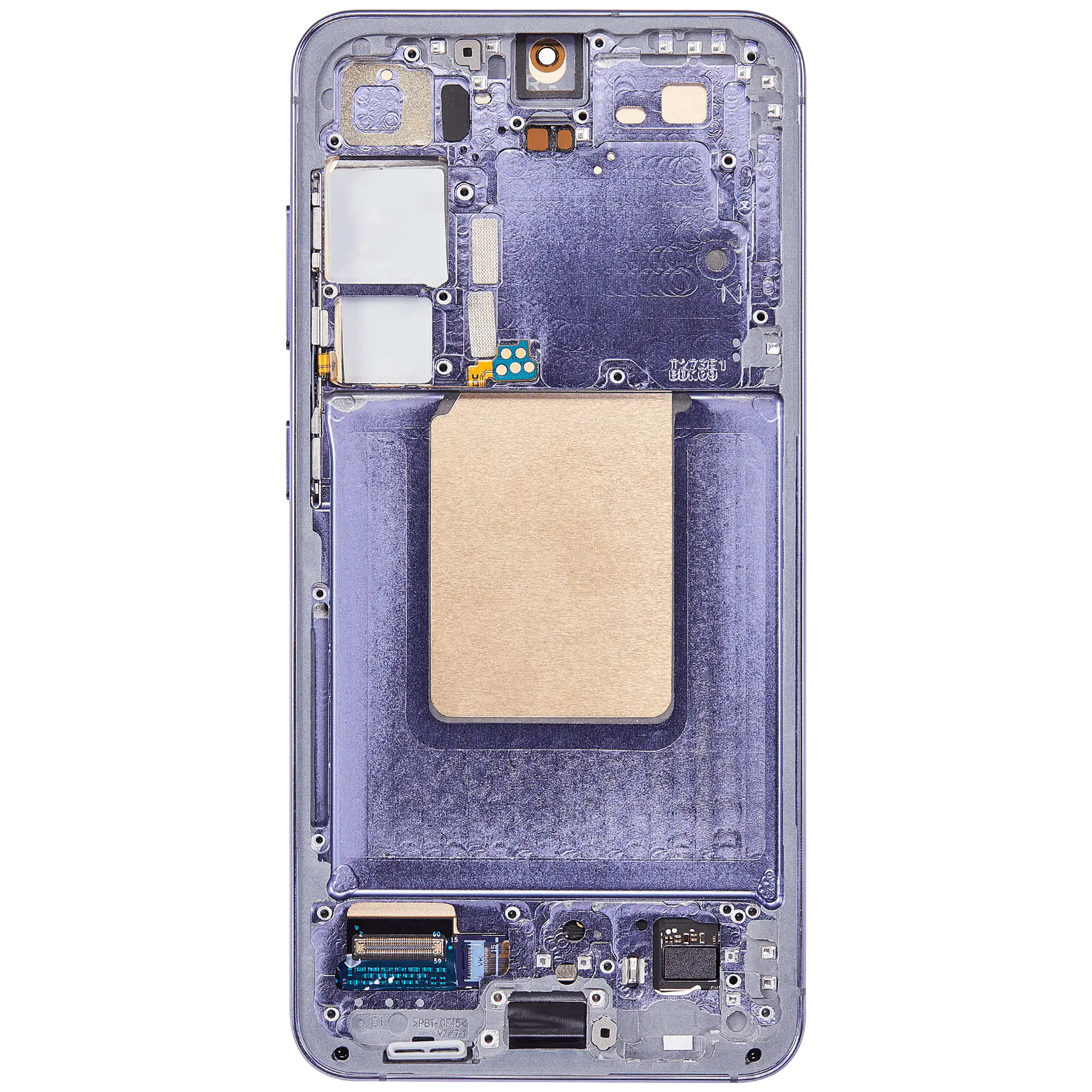 OLED-Display mit Rahmen für Samsung Galaxy S24 5G (US & Internationale Version) (gebrauchter OEM-Ausbau, Qualität B/C) (Cobalt Violet)