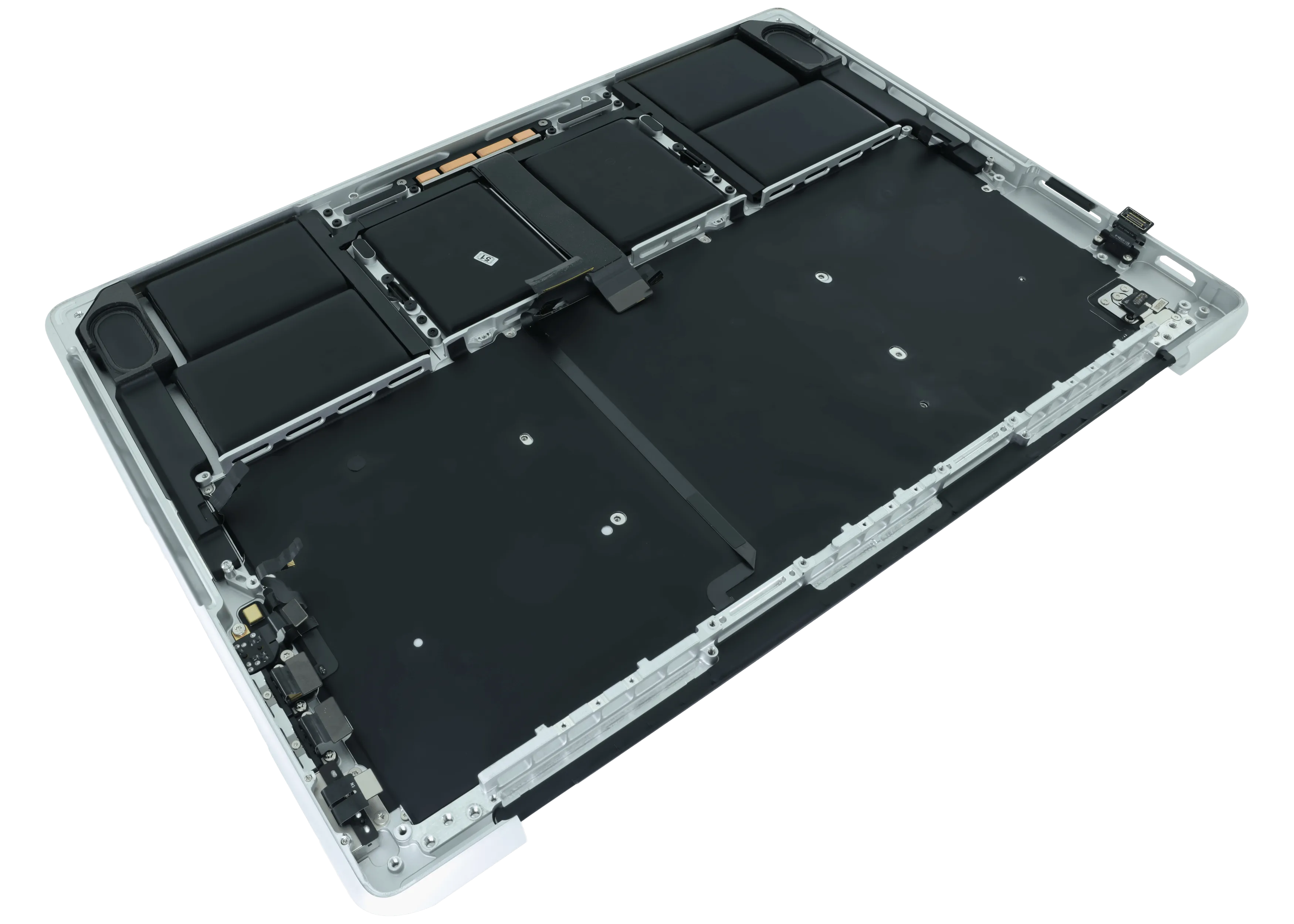 Top Case mit Akku and Keyboard (ANSI US) für MacBook Pro 14" A2442 (2021) / A2779 (2023) (gebrauchter OEM-Ausbau, Qualität A) (Silber)