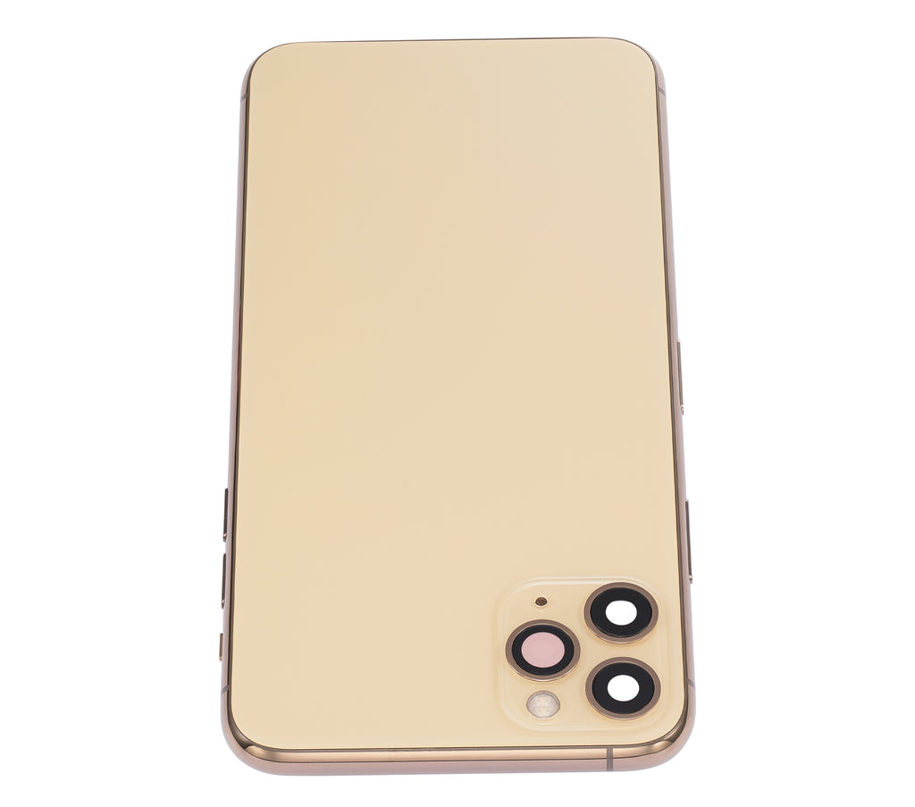 Backcover/Rahmen m. Kleinteilen f. iPhone 11 Pro Max Gold (o. Logo) Aftermarket+