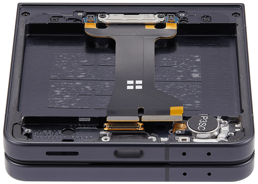 Inner OLED-Display mit Rahmen Compatible für Samsung Galaxy Z Flip 7 5G (US-Version) (Refurbished) (Jet Black)