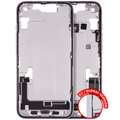Midframe/Frame with Charging Port Flex and Small Parts for iPhone 14 (EU/Global Version) (Used OEM Part, Grade A) (Purple)