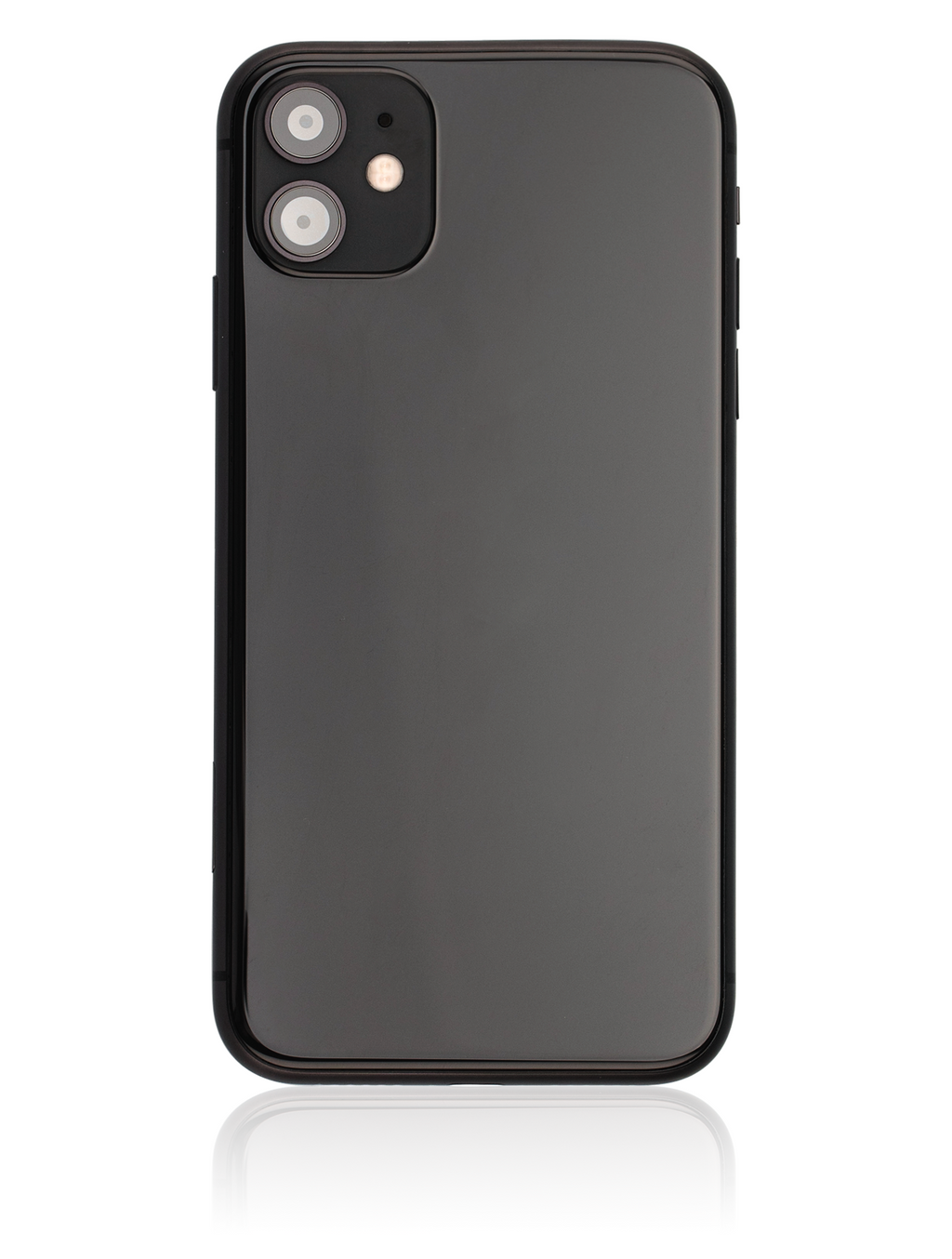 Backcover/Rahmen mit Small Components Pre-Installed für iPhone 11 (gebrauchter OEM-Ausbau, Qualität A) (Schwarz)