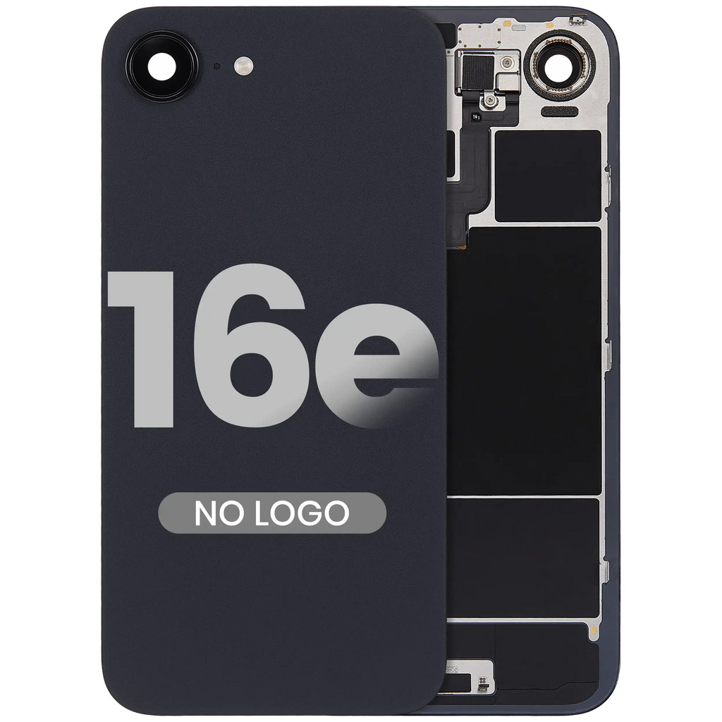 Backcover mit MagSafe Magnet & NFC & Blitz-Flexkabel für iPhone 16e (Aftermarket) (Schwarz)