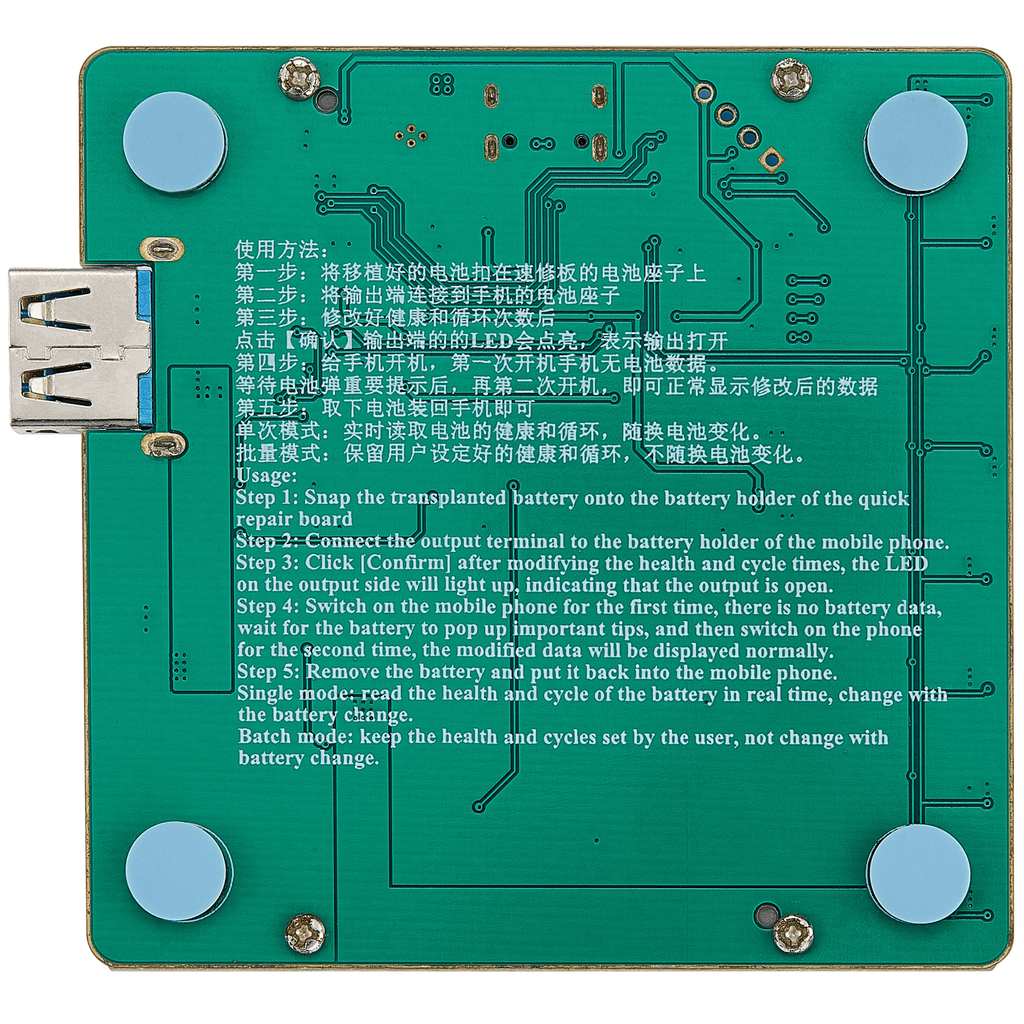Akku Health Quick Repair Board für iPhone 11–15 Series (JCID Q1)
