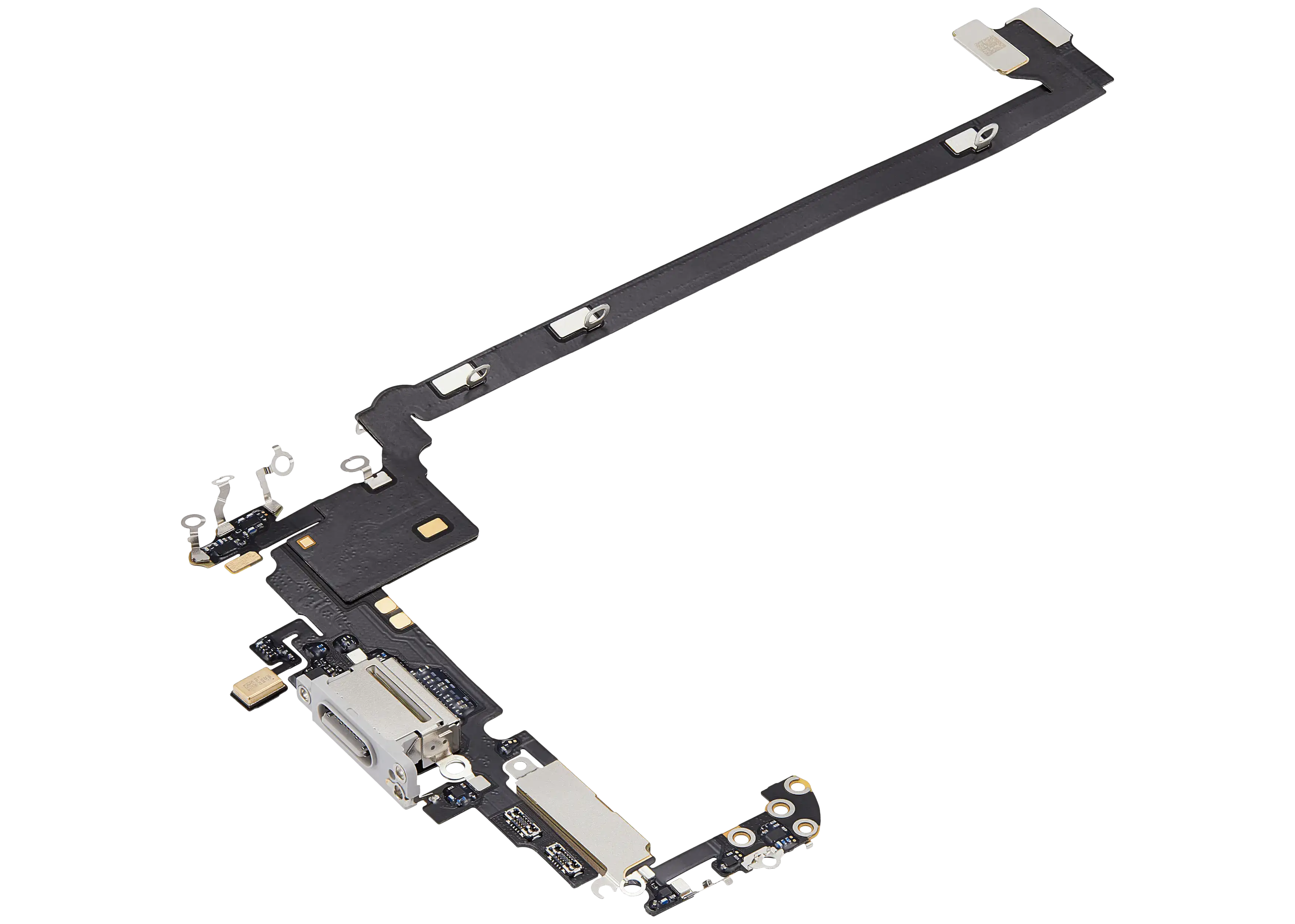 Ladebuchse Flex Cable für iPhone 17 Pro Max (gebrauchter OEM-Ausbau) (US-Version) (Silber)