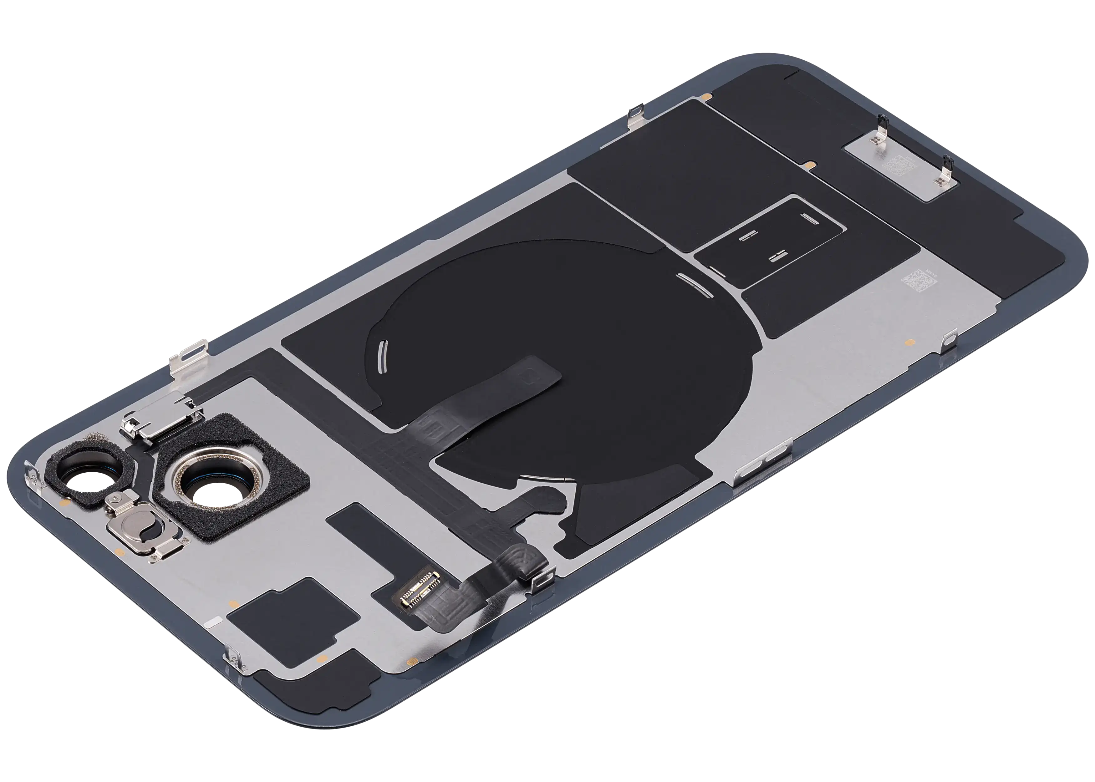 Backcover mit MagSafe Magnet & NFC & Blitz-Flexkabel für iPhone 15 Plus (Service Pack) (Schwarz)