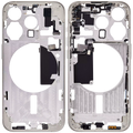 Midframe/Rahmen mit Small Parts für iPhone 15 Pro (US-Version) (gebrauchter OEM-Ausbau, Qualität B) (Weiß Titanium)