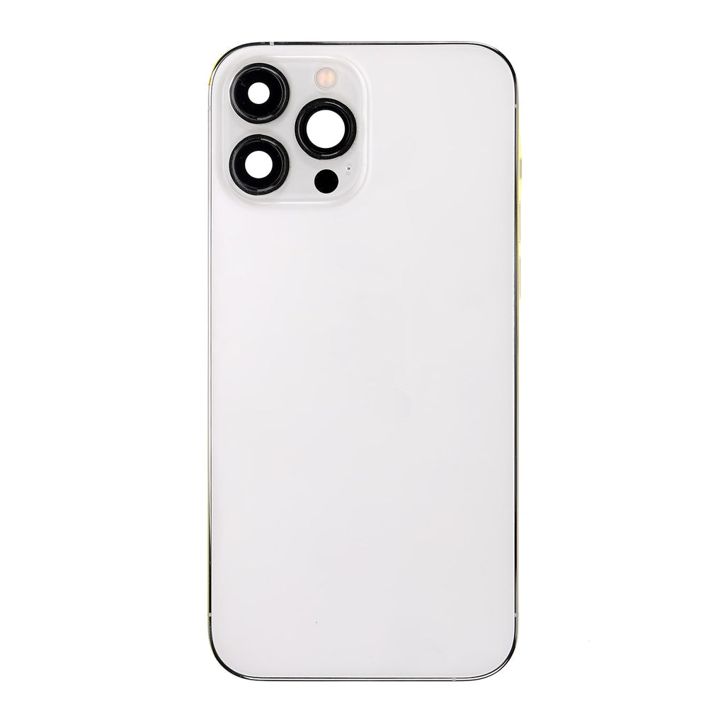 Backcover/Rahmen mit Small Parts für iPhone 13 Pro Max (US-Version) (gebrauchter OEM-Ausbau, Qualität A) (Silber)