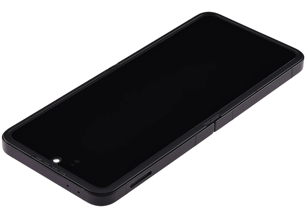Inner OLED-Display mit Rahmen Compatible für Samsung Galaxy Z Flip 7 FE 5G (F761) (US & International) (Refurbished) (Schwarz)