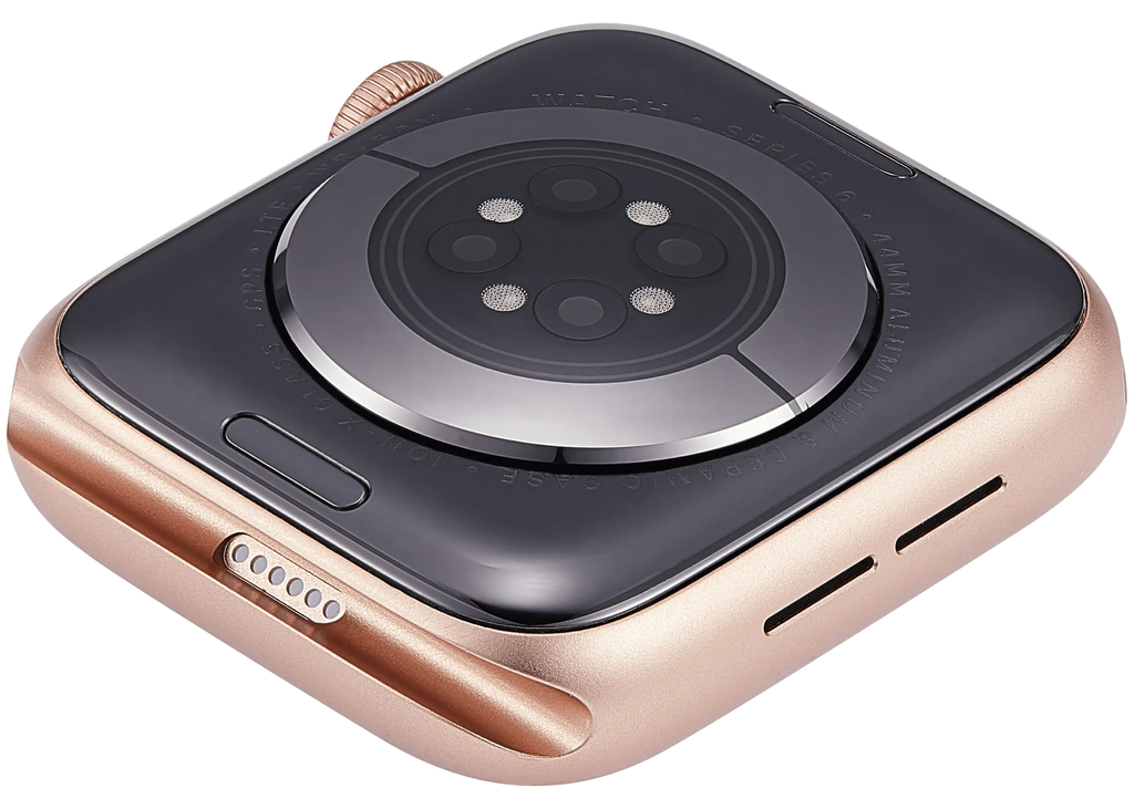 Backcover/Rahmen Compatible für Watch Series 6 (44MM) (gebrauchter OEM-Ausbau, Qualität A) (Cellular Version) (Aluminum / Rose Gold)