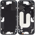 Midframe/Rahmen mit Small Parts für iPhone 16 (US-Version) (gebrauchter OEM-Ausbau, Qualität C) (Schwarz)