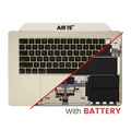 Top case with battery and keyboard for MacBook Air 15" (A2941 / Mid 2023) (US Keyboard) (Starlight)