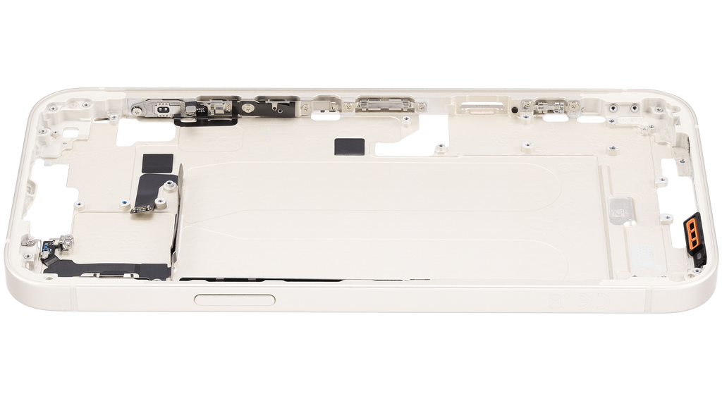 Midframe/Rahmen mit Small Parts für iPhone 14 Plus (EU / Global Version) (gebrauchter OEM-Ausbau, Qualität A) (Starlight)