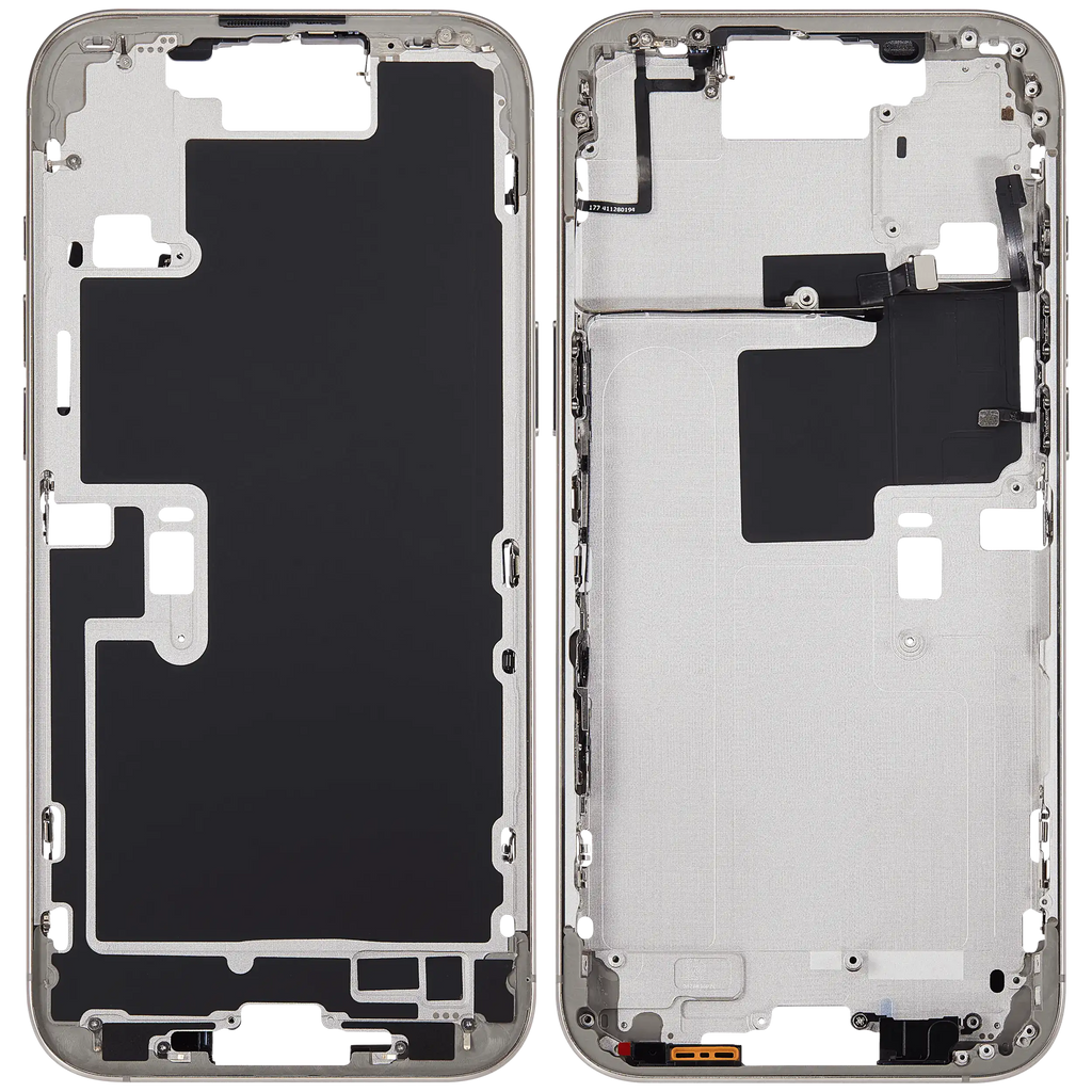Midframe/Rahmen mit Power And Volume Button für iPhone 16 Pro Max (US-Version) (Aftermarket Plus) (Natural Titanium)