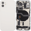 Backcover/Rahmen mit Ladebuchse Flex & Small Parts für iPhone 12 (EU / Global Version) (gebrauchter OEM-Ausbau, Qualität A) (Weiß)