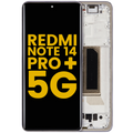 OLED-Display mit Rahmen für Xiaomi Redmi Note 14 Pro+, Refurbished, Lila
