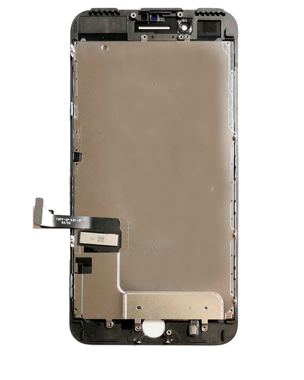 LCD-Display mit Stahlplatte für iPhone 7 Plus (Refurbished: Toshiba) (Schwarz)