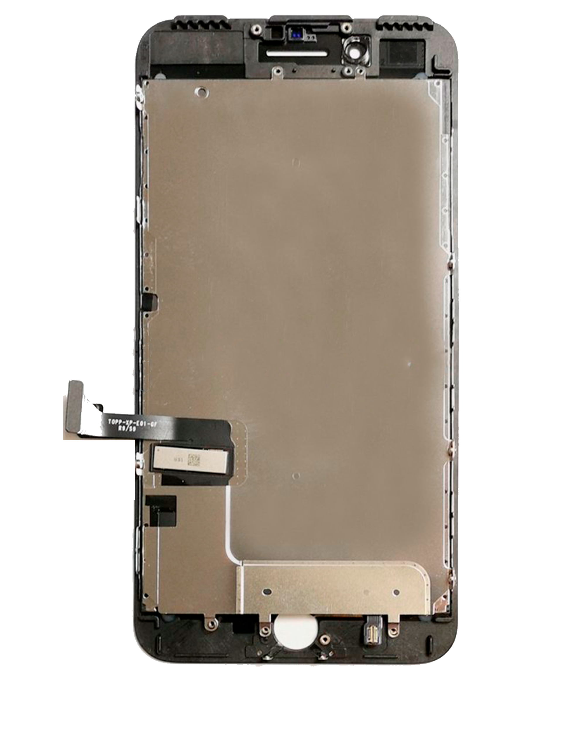 LCD-Display mit Stahlplatte für iPhone 7 Plus (Refurbished: Toshiba) (Schwarz)