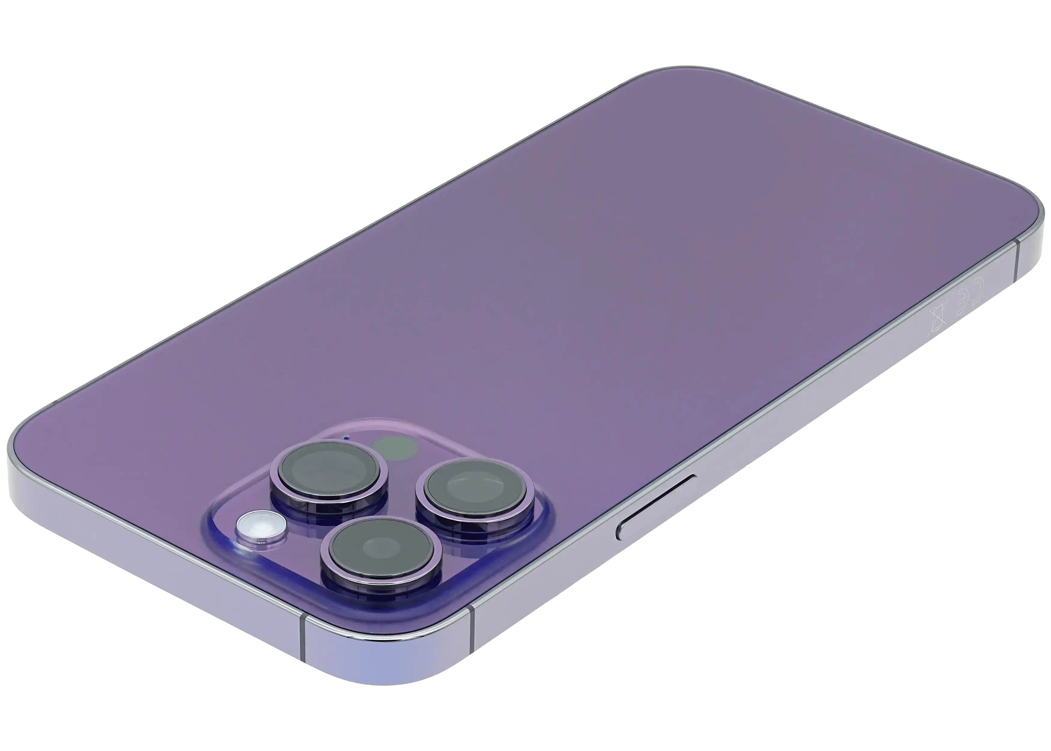 Backcover/Rahmen mit Small Parts für iPhone 14 Pro Max (EU / Global Version) (gebrauchter OEM-Ausbau, Qualität B) (Deep Purple)