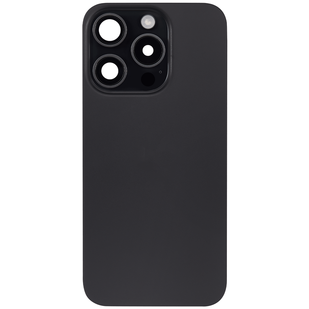 Backcover mit MagSafe Magnet & NFC & Blitz-Flexkabel für iPhone 15 Pro (gebrauchter OEM-Ausbau, Qualität A) (Schwarz Titanium)