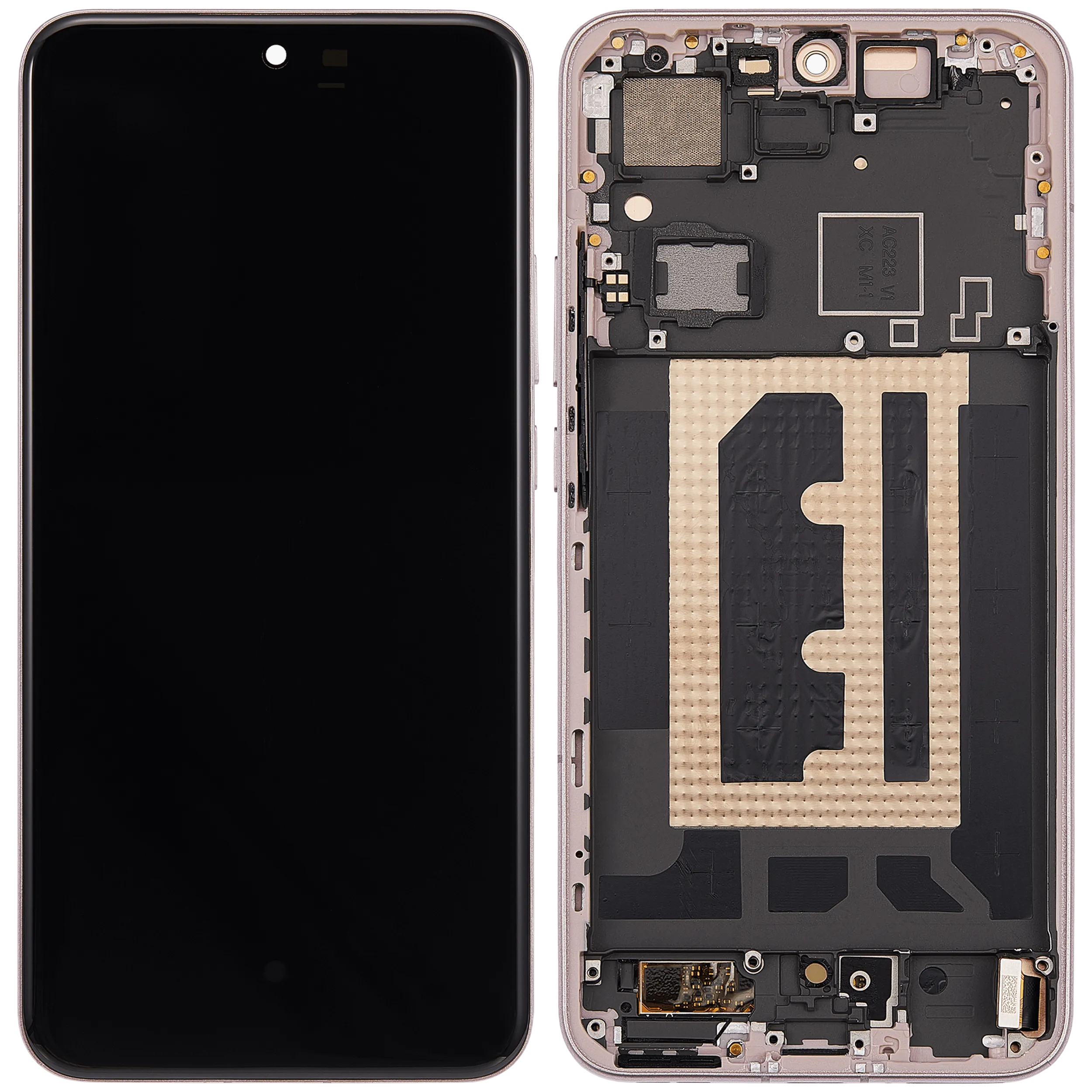 OLED-Display mit Rahmen für Oppo Reno 13 Pro (Refurbished) (Pink)