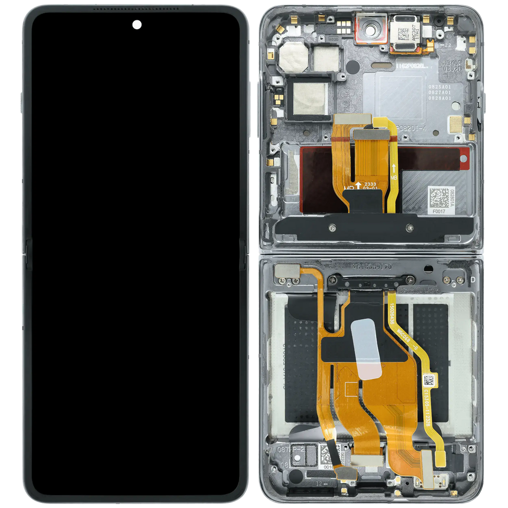 Innen OLED-Display mit Rahmen für Oppo Find N3 Flip (Refurbished) (Schwarz)