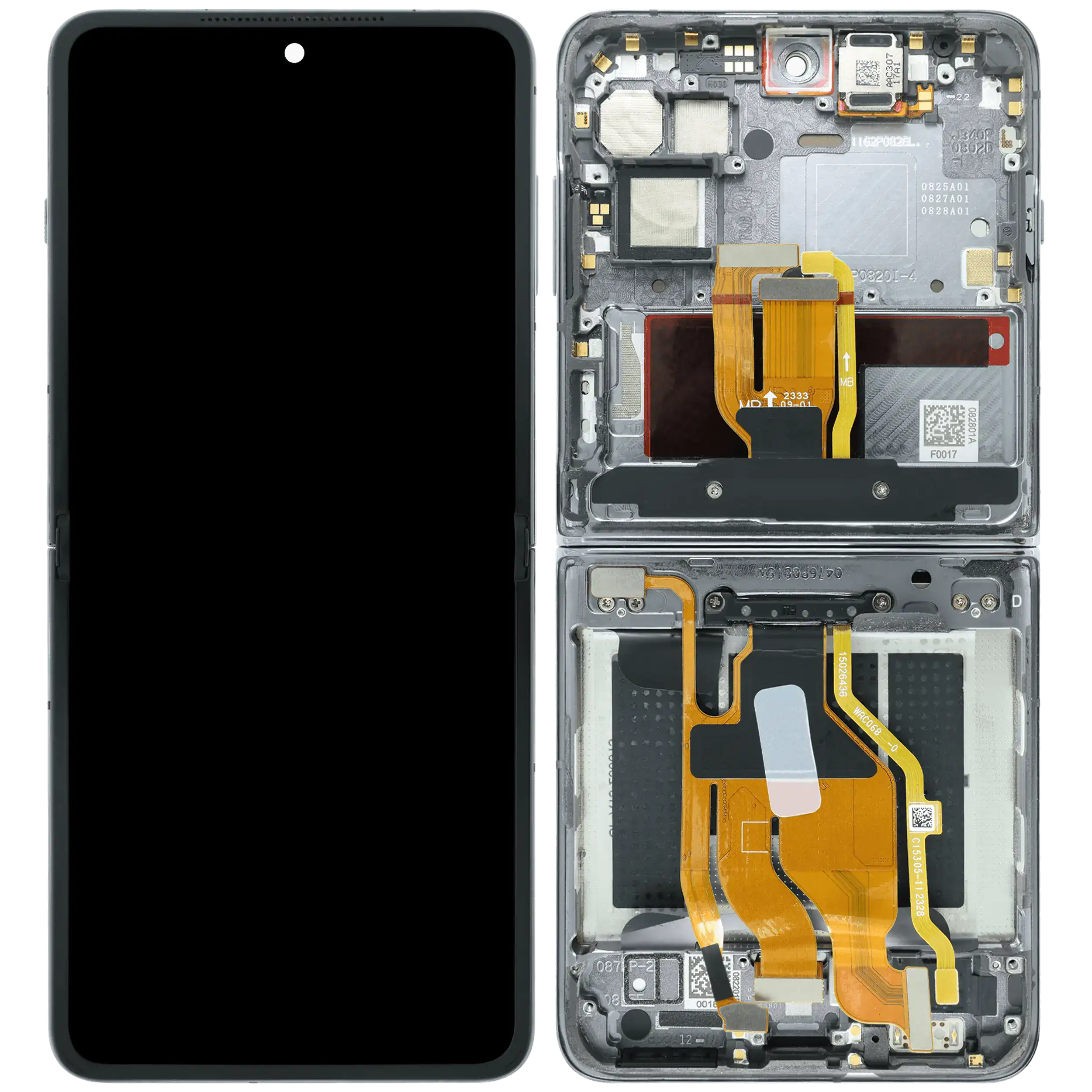 Innen OLED-Display mit Rahmen für Oppo Find N3 Flip (Refurbished) (Schwarz)