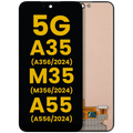 OLED-Display mit Rahmen für Samsung Galaxy A55 (Service Pack) Lemon