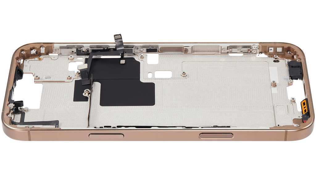 Midframe/Rahmen mit Power And Volume Button für iPhone 16 Pro Max (US-Version) (Aftermarket Plus) (Desert Titanium)