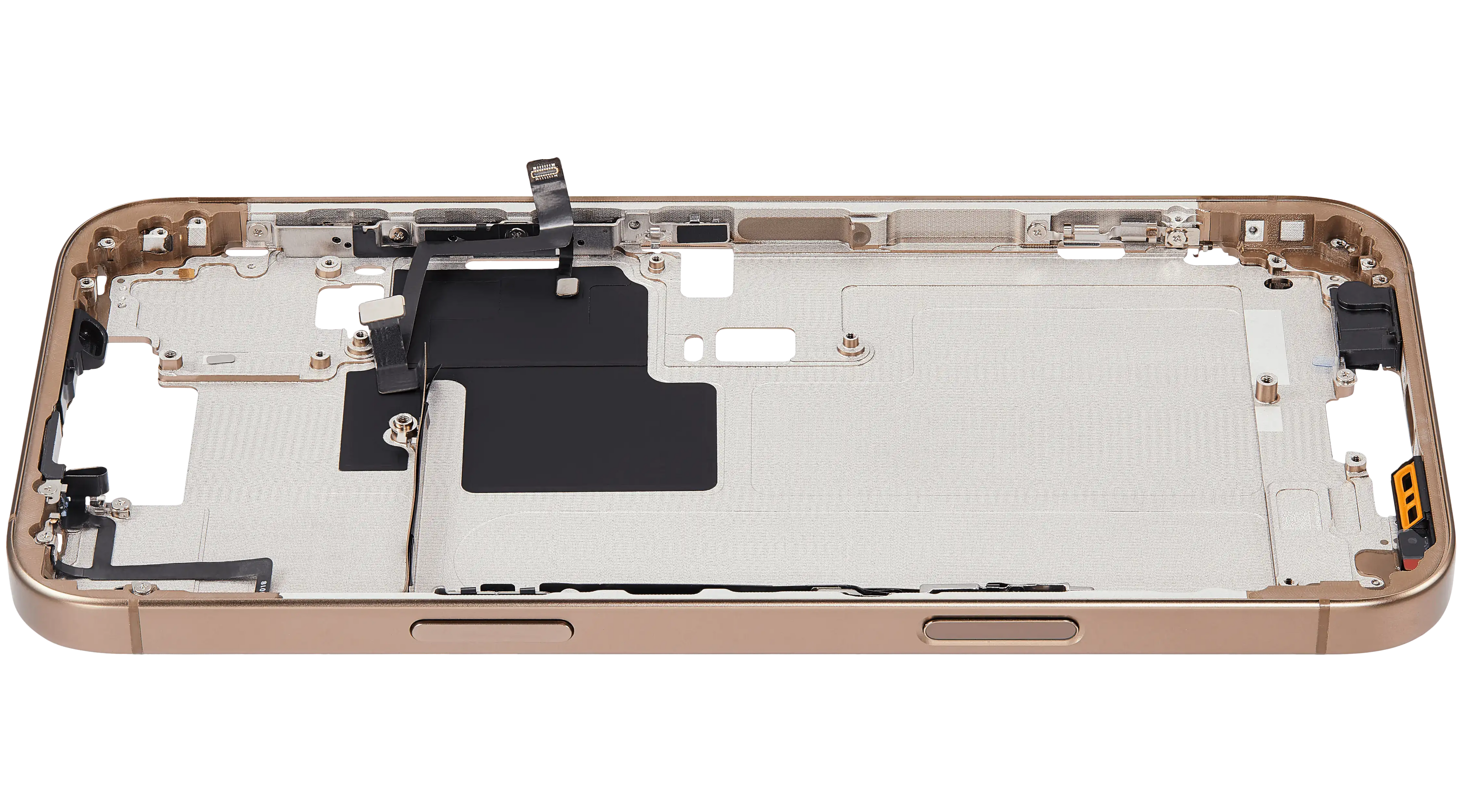 Midframe/Rahmen mit Power And Volume Button für iPhone 16 Pro Max (US-Version) (Aftermarket Plus) (Desert Titanium)