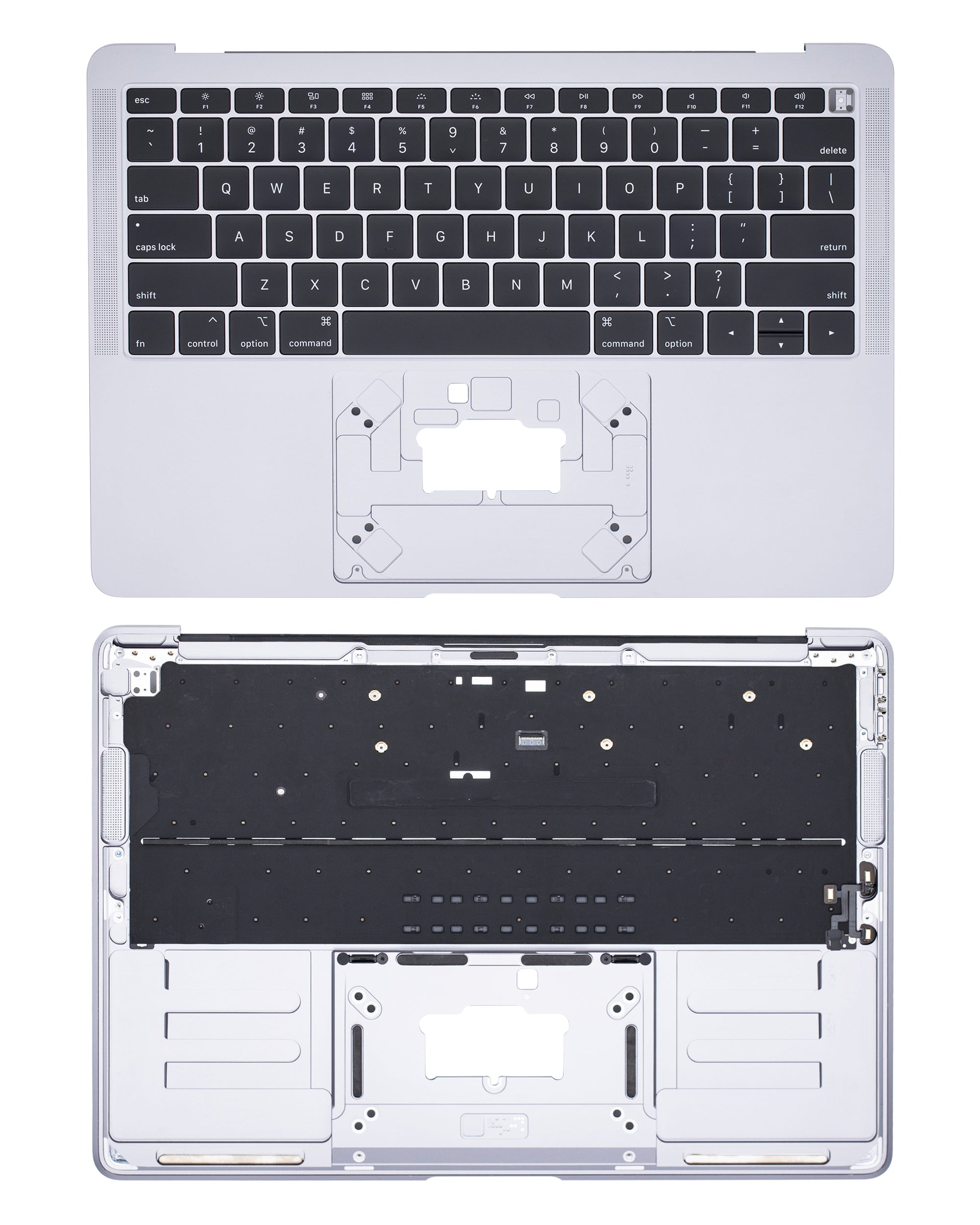 Top Case mit Keyboard (ANSI US) für MacBook Air 13" A1932 (2018-2019) (gebrauchter OEM-Ausbau, Qualität A) (Space Grau)