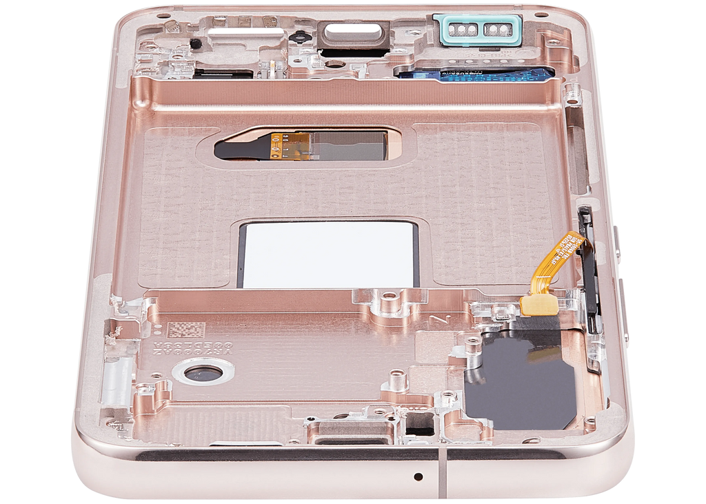 OLED-Display mit Rahmen für Samsung Galaxy S22 5G (US & International) (Aftermarket Plus) (Pink Gold)