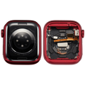 Backcover/Rahmen Compatible für Watch Series 7 (41MM) (gebrauchter OEM-Ausbau, Qualität A) (GPS Version) (Aluminum / Red)