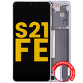 OLED-Display mit Rahmen für Samsung Galaxy S21 FE Refurbished Lavender