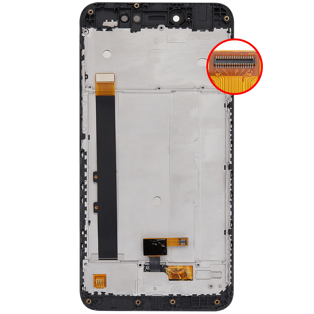LCD-Display mit Rahmen für Xiaomi Redmi Note 5A (Aftermarket Plus) (Schwarz)