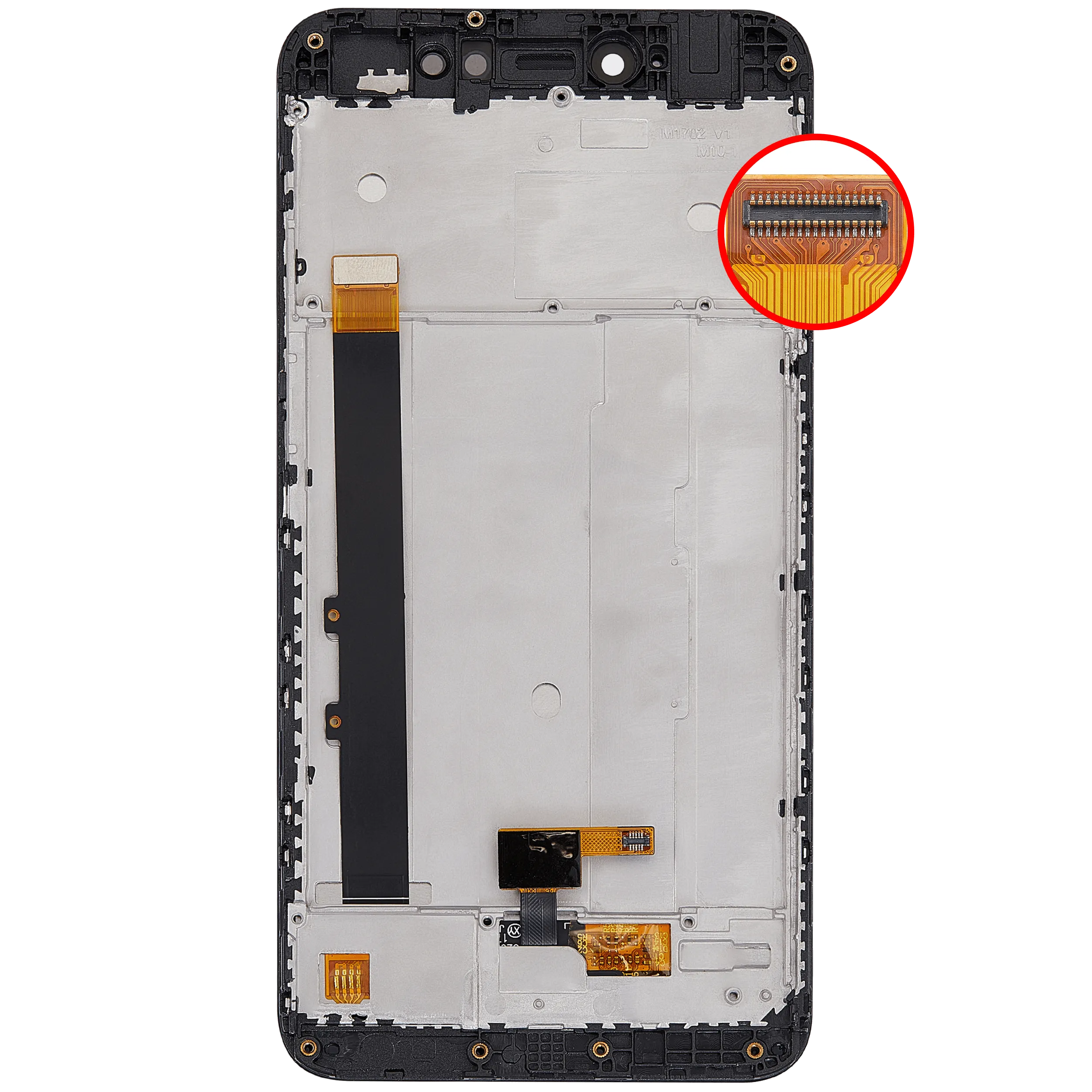 LCD-Display mit Rahmen für Xiaomi Redmi Note 5A (Aftermarket Plus) (Schwarz)