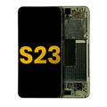 OLED-Display mit Rahmen für Samsung Galaxy S23, Generalüberholt, Cream