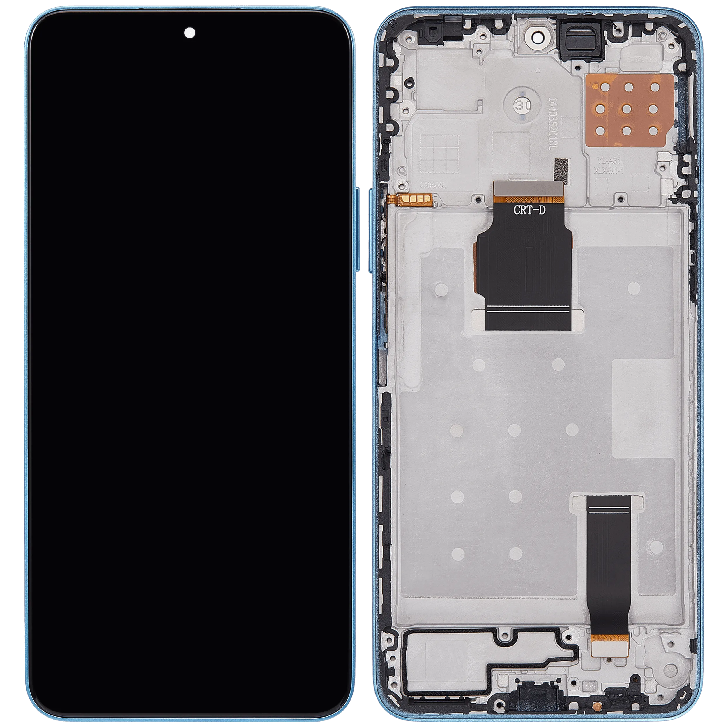 LCD-Display mit Rahmen für Honor X8A / X50i / 90 Lite (Refurbished) (Cyan Lake)
