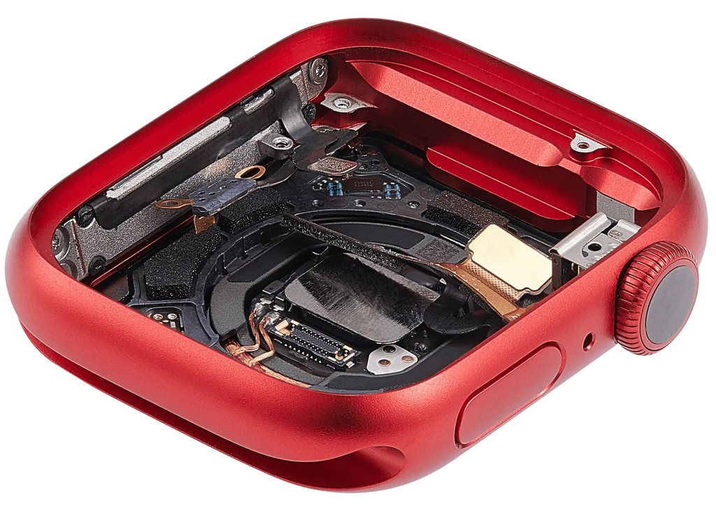 Backcover/Rahmen Compatible für Watch Series 9 (41MM) (gebrauchter OEM-Ausbau, Qualität A) (Cellular Version) (Aluminum / Red)