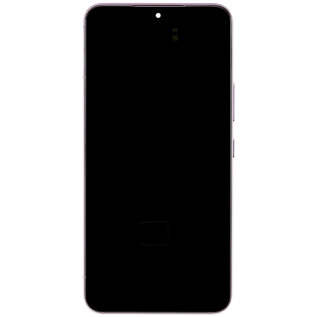 OLED-Display mit Rahmen für Samsung Galaxy S22 5G (US & Internationale Version) (gebrauchter OEM-Ausbau, Qualität A) (Bora purple)