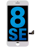 Complete LCD-Display mit Stahlplatte für iPhone 8 SE (2020) (mit Front Camera: Prox Sensor & Ear Speaker) (Aftermarket Plus Quality: XO6) (Weiß)